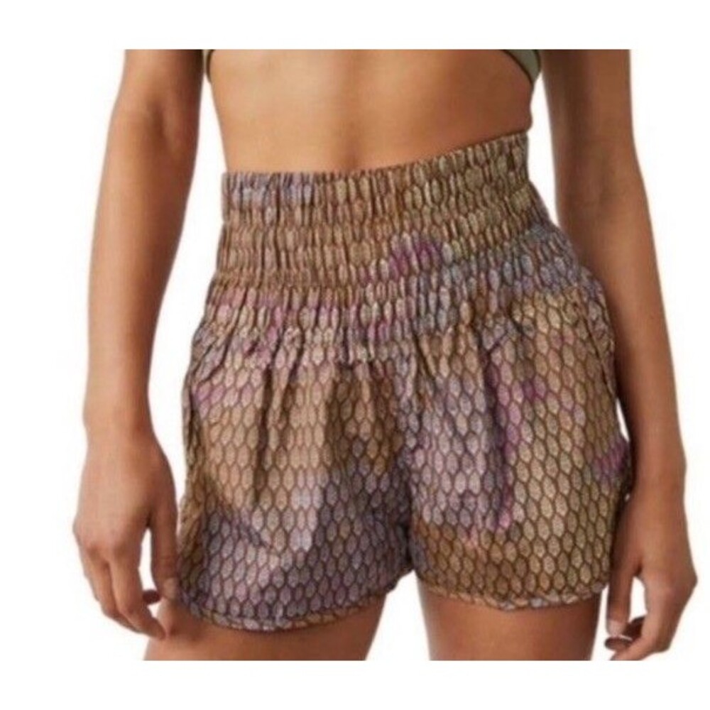 FP Movement Size M The Way Home Shorts Brown Printed